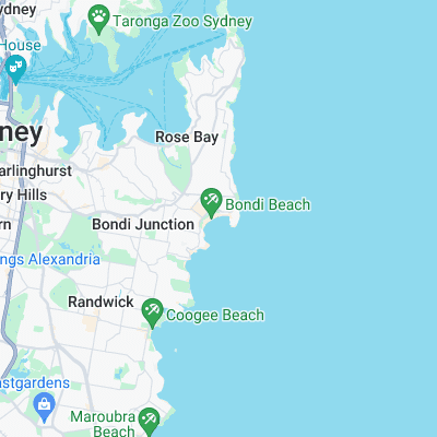Bondi Beach surf map